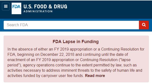 美國(guó)FDA再次停擺！